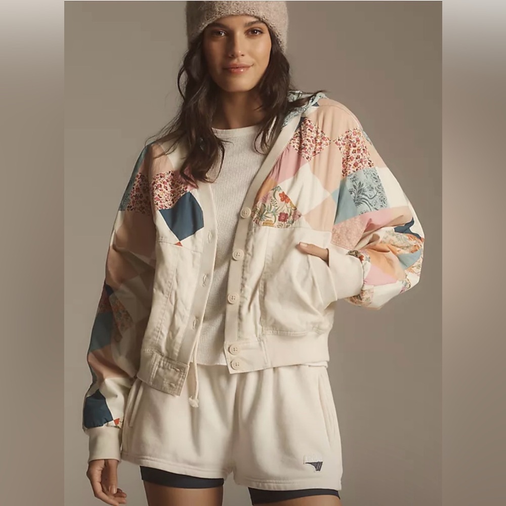 Anthropologie by Daily Practice Colorful Patchwork Jacket Bomber - Picture 7 of 13